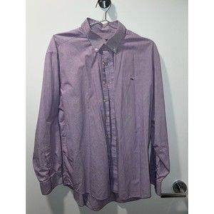 Purple Striped Vineyard Vines Button Down Dress Shirt (Large)